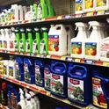 Pesticides on shelf. (Credit: Anne Schellman)