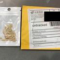 Unlabeled seeds from unsolicited packages.
