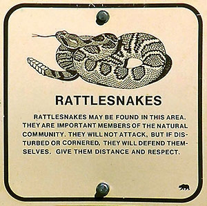 Rattlesnake sign (source - californiaherps.com)