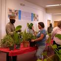 Two Master Gardeners discussing a plants attributes. (Photo by Jennifer Baumbach)