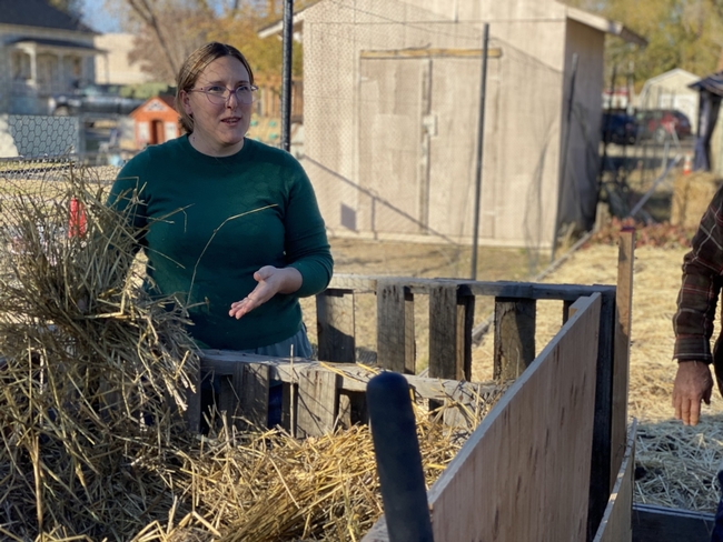 Compost-making demonstration