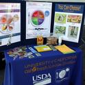CalFresh de la UC muestra ejemplos de alimentos saludables en los platos.
