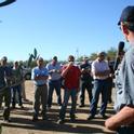 UCCE farm advisor Bill Krueger welcomes growers to a field day at the Nickels Soil Lab in Colusa County.