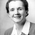Rachel Carson in her Fish and Wildlife Service employee photo.