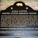 The historical marker at the cotton research station.