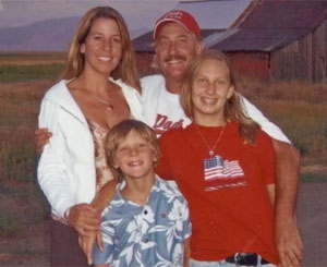 Gary Romano and his family on the Sierra Valley farm.