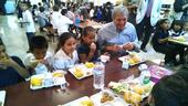KTVU reporter John Sasaki tweeted this picture of Congressman Mark DeSaulnier enjoying lunch with children at Ygnacio Elementary.
