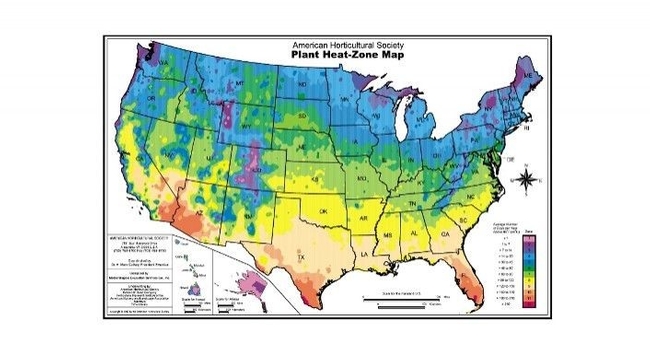 The American Horticultural Society's Plant Heat-Zone Map is a new tool for gardeners.