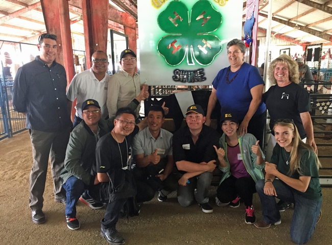 The Chinese delegates met 4-H youth and families at the Shasta District Fair.