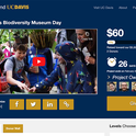 The newly launched Crowdfunding site for the UC Davis Biodiversity Museum Day looked like this early today.