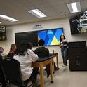 UC Davis student entomologist Sol Wantz begins her presentation on 