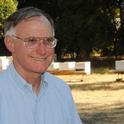 UC Cooperative Extension apiculturist Eric Mussen (1944-2022) of the UC Davis Department of Entomology and Nematology, at the Harry H. Laidlaw Jr. Honey Bee Research Facility apiary. Image taken in 2010. (Photo by Kathy Keatley Garvey)