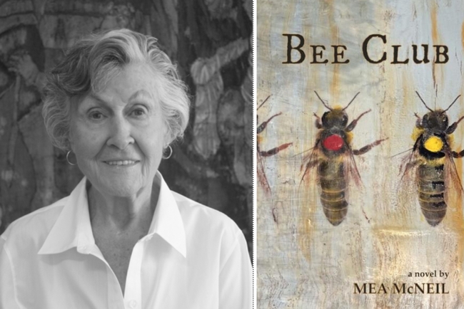 M.E.A. McNeil and her newly published book, Bee Club.