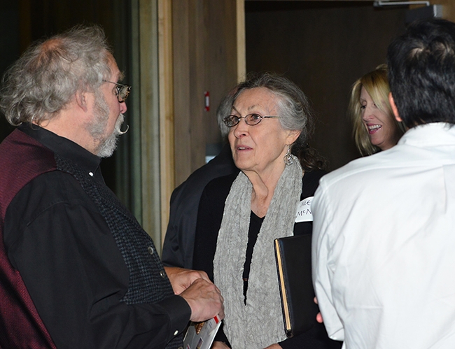 Journalist M.E.A. McNeil interviewing 