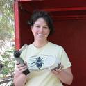 Tara Thiemann is researching bloodfeeding patterns of Culex mosquitoes. (Photo by Kathy Keatley Garvey)