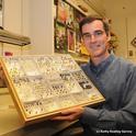 Pollination ecologist Neal Williams of UC Davis with native bees. (Photo by Kathy Keatley Garvey)