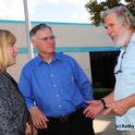 Newly elected president Robert Dowell (right) talks with UC Davis Extension apiculturist Eric Mussen and UC Davis mosquito researcher Debbie Dritz. (Photo by Kathy Keatley Garvey)