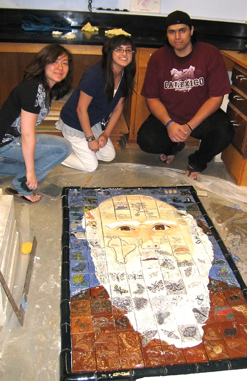 UC DAVIS STUDENTS (from left) Angela Kaczmarczyk, Danielle Chavez and Ricardo Calles with 