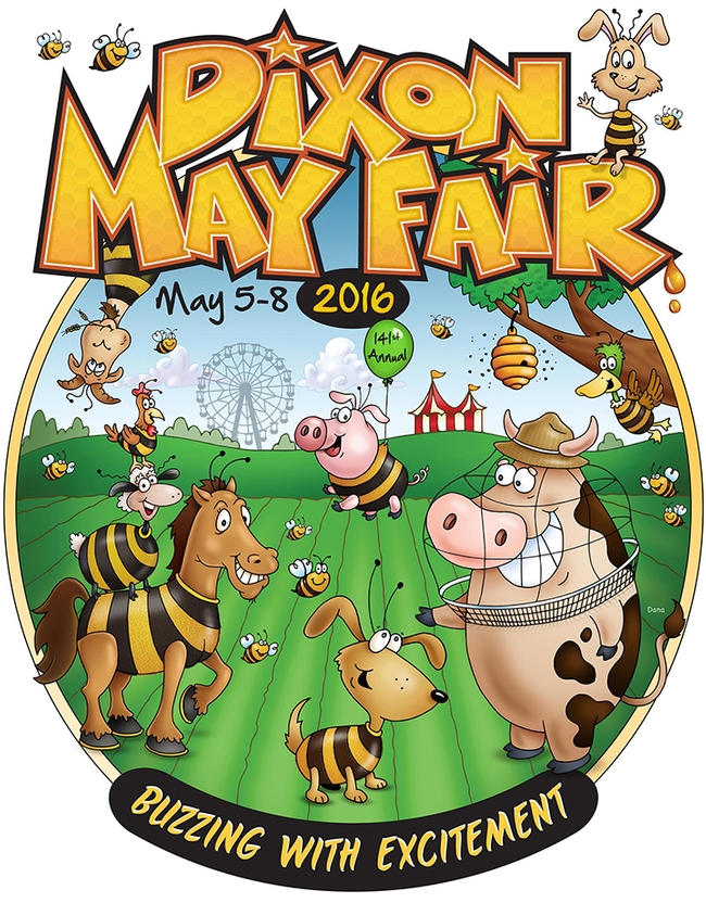 Buzzing with Excitement: This is the logo that graphic artist Steve Dana  of Dixon created for the 141st annual Dixon May Fair.