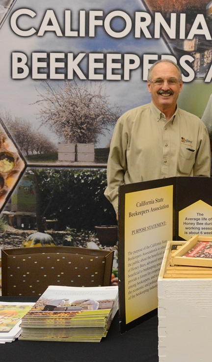 Longtime beekeeper Gene Brandi of Los Banos, president of the American Beekeeping Federation will present two talks at the California Honey Festival: one at 10:30 and the second at 1 p.m. (Photo by Kathy Keatley Garvey)