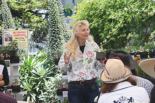 Award-winning garden designer, author and pollinator specialist Kate Frey addresses a recent crowd at Annie's Annuals and Perennials. Her topic: 