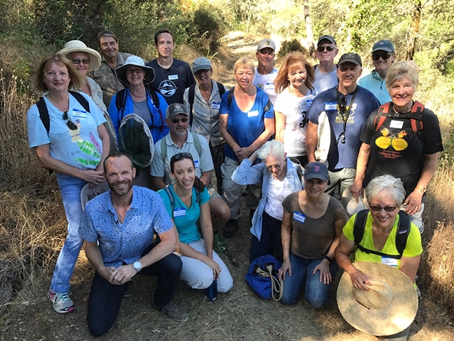 This is the group, including UC Master Gardeners, who toured the dogface butterfly habitat. Rob Stewart of 