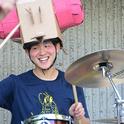 Yao-“Fruit-Fly”-Cai has been playing drums since age 17. (Photos by Kathy Keatley Garvey)
