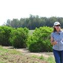 Rachael Long, UCCE farm advisor, leads a tour of her  family farm in Yolo County in  April of 2015. 