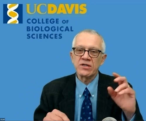 Moderator, UC Davis Distinguished Professor Walter Leal, making a point.