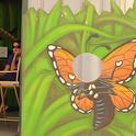 Monarch butterfly cutout in front of the Insect Pavilion at the Caifornia State Fair. (Photo by Kathy Keatley Garvey)
