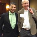 The cancer research was based in the laboratories of physician-researcher Dipak Panigrahy (left) of Harvard Medical School and UC Davis distinguished professor Bruce Hammock, who holds a joint appointment with the Department of Entomology and Nematology and the UC Davis Comprehensive Cancer Center. They are shown here at a recent conference.