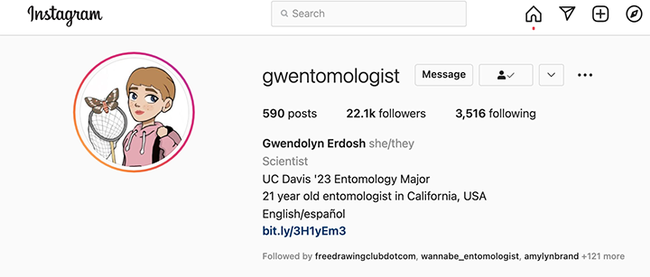 Gwen Erdosh's Instagram account has nearly 22,000 followers.