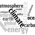 This climate literacy word cloud shows the components of climate change education
