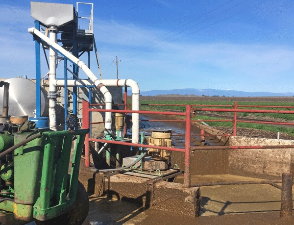 Zuppan's solid separator and manure storage pit funded by a CDFA AMMP grant. Photo by Dana Yount.