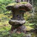 Stone lantern amid the moss at Sanzen-in garden in Ohara, northern Kyoto. J.C. Lawrence