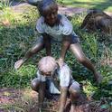 Merlo Park sculpture of children at play. Debi Durham