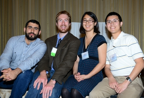 UC Davis Team that placed second at the PBESA competition: from left, Mohammad-Amir Aghaee, Matan Shelomi, Rei Scampavia, and Alex Nguyen. (Photo by Kathy Keatley Garvey)