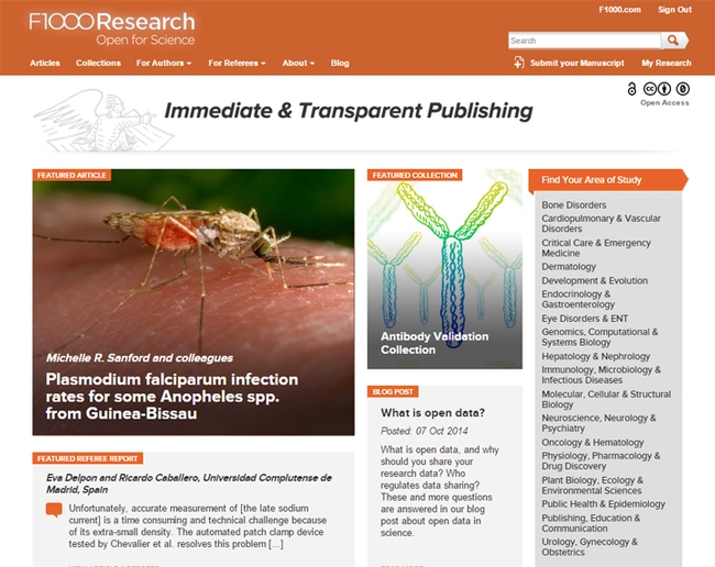Research journal's home page.