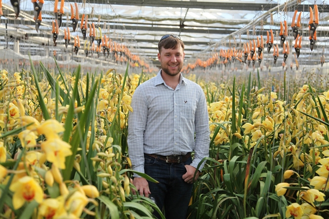 UC Davis doctoral candidate Danny Klittich is the recipient of the $10,000 Paul Ecke Jr. Memorial Scholarship through the American Floral Endowment (AFE). (Photo by Michael Parrella)