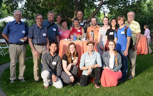 Lynn Kimsey (center, second row) and Bohart Museum friends and associates. (Photo by Kathy Keatley Garvey)