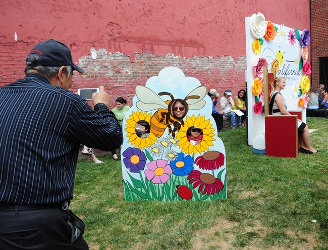 Colorful cutouts were a big hit for photographers at the 2017 California Honey Festival. (Photo by Kathy Keatley Garvey)