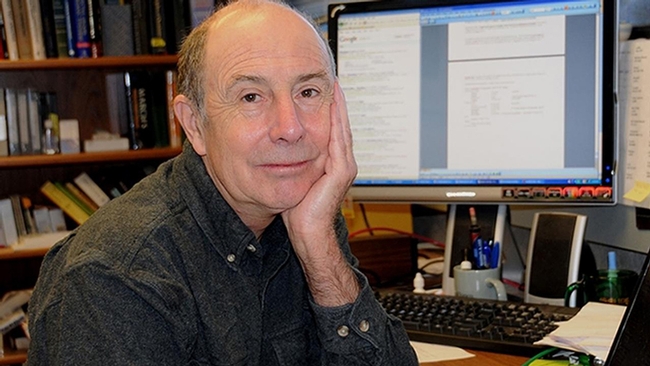 Distinguished Professor Bruce Hammock in his office: a drug discovered and developed in the Hammock lab may have a major role in preventing and treating illnesses associated with obesity. (Photo by Kathy Keatley Garvey)