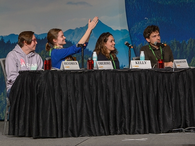 The UC Davis Entomology Games Team: national champions! From left are Madison Hendrick, Jill Oberski, Erin 