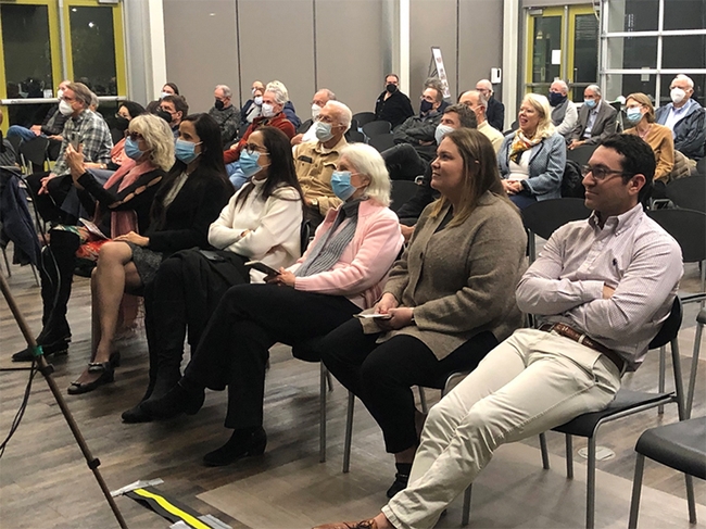 The crowd at the inaugural UC Davis New Emeriti Distinguished Lecture on “From Chickens to Cows to Everything: Perspectives from 40 Years in Science