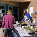 The CalFresh Healthy Living, UC team prepared food from fresh produce for visitors to the UCSF Food Farmacy at UCSF Benioff Children’s Hospital in Oakland. They also handed out recipes.