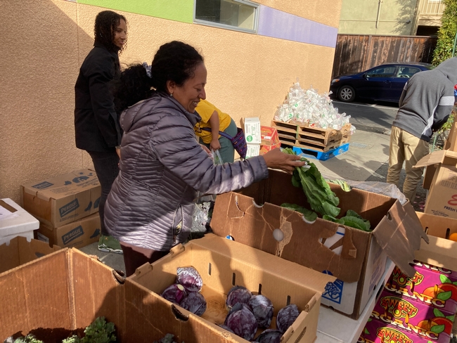 Community members could choose from a generous array of free fresh produce at the Food Farmacy.