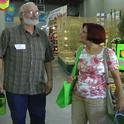 Mike and Nori Naylor of Naylor's Organic Family Farms in Tulare vist the agriculture building at the Big Fresno Fair.