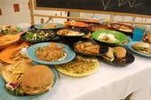 A 'waste buffet' allows students to visualize the scope of food waste.