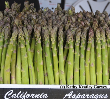 Asparagus is part of going green. (Photo by Kathy Keatley Garvey)