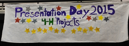 Banner publicizing the Solano County 4-H Presentation Day. (Photo by Kathy Keatley Garvey)